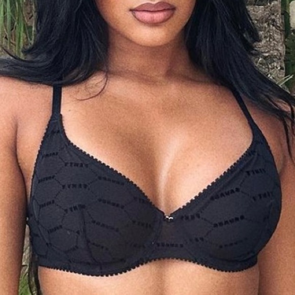 Savage X Fenty Women's Flocked Logo Unlined Bra - Picture 1 of 3